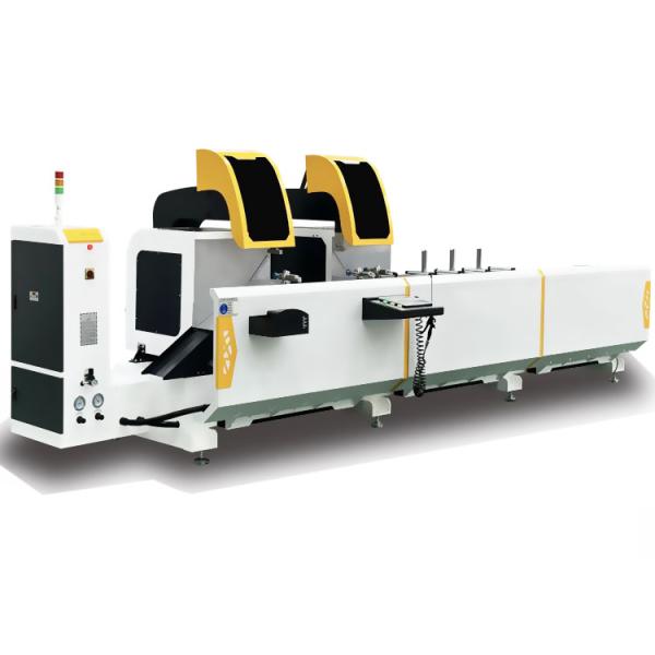 Sierra ingletadora de doble cabezal de aluminio CNC