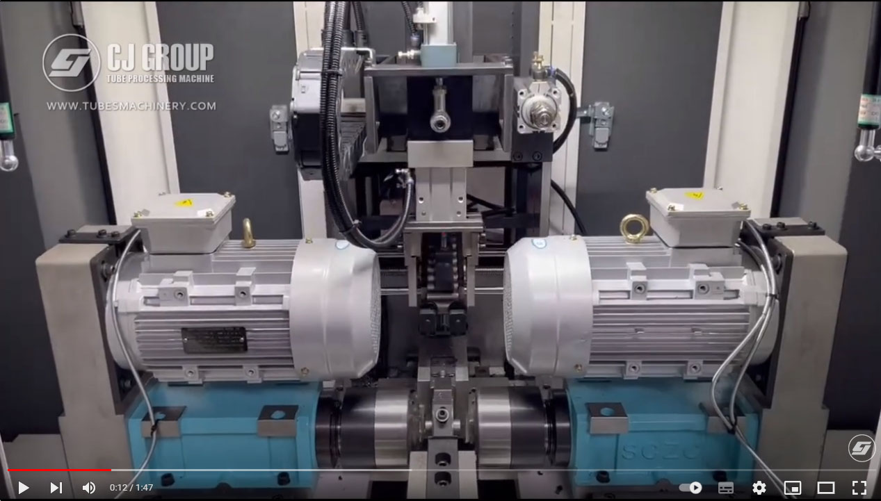Vidéo : Machine de chanfreinage CNC, Machine de chanfreinage CNC à double tête